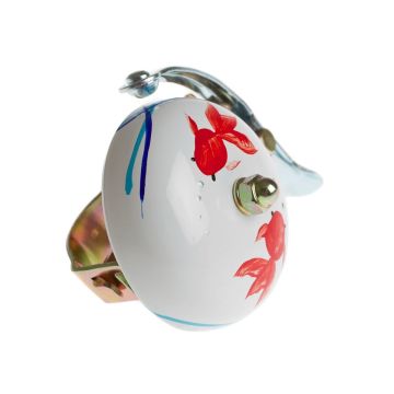 Crane Hand Painted Bell - Koi