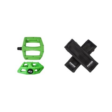 Fyxation Gates Pedal with Strap Kit - Green/Black