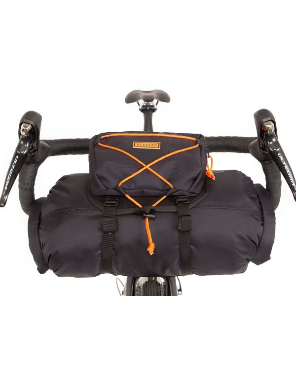 Restrap Handlebar Bag + Dry Bag + Food Pouch - Small - Black/Orange