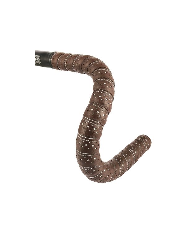 BLB Supreme Pro Faux Leather Bar Tape - Dark Brown/White