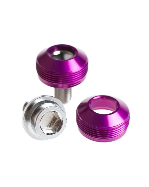 BLB Alloy Cup Crank Bolts - Purple