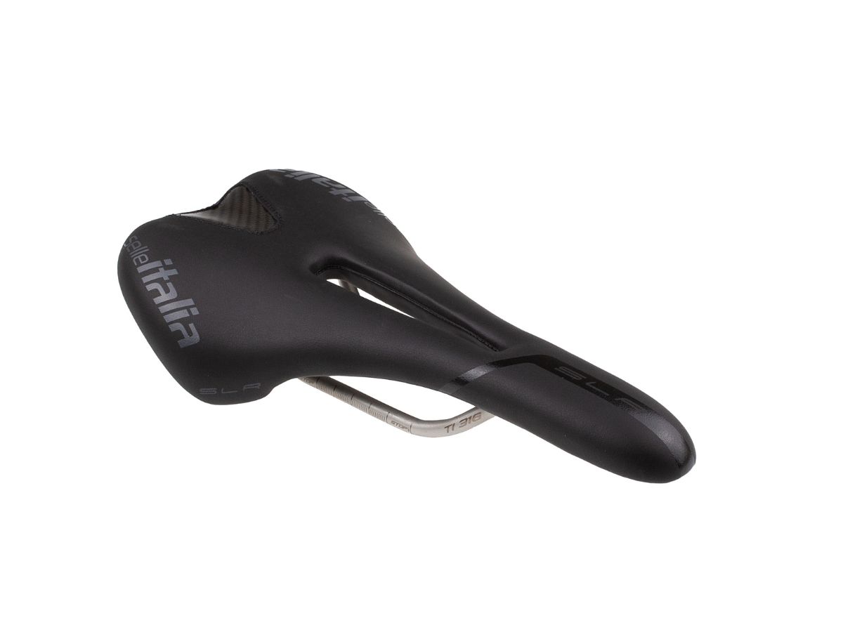 Selle Italia SLR Flow TI 316 Saddle | Black Road Bike Seat